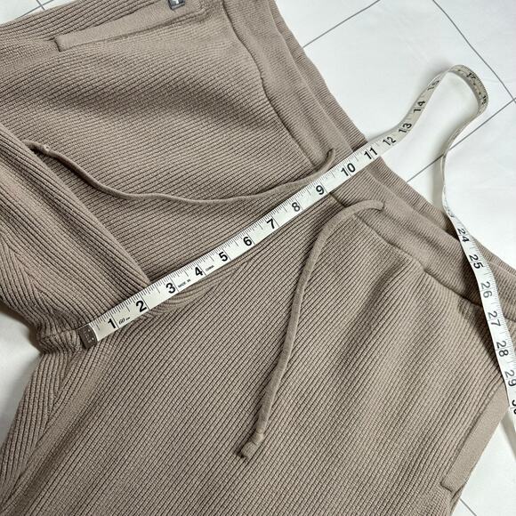 Figs Lounge Pants Womens XL Ribbed Knit Wide Leg Athleisure Drawstring Stretch - Picture 8 of 11